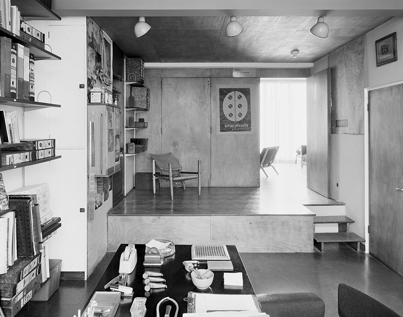 A photograph by John Riddy of the house at 2 Willow Road Hampstead designed by Ernö Goldfinger