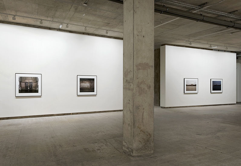Installation view of John Riddy's exhibition 'Low Relief - Photographs of London' at Frith Street Gallery in 2009