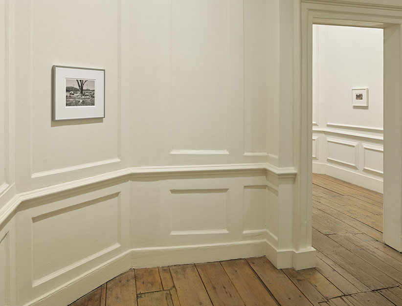 Installation view of John Riddy's exhibition with James Castle - "Of Things Placed" - at Frith Street Gallery in 2015