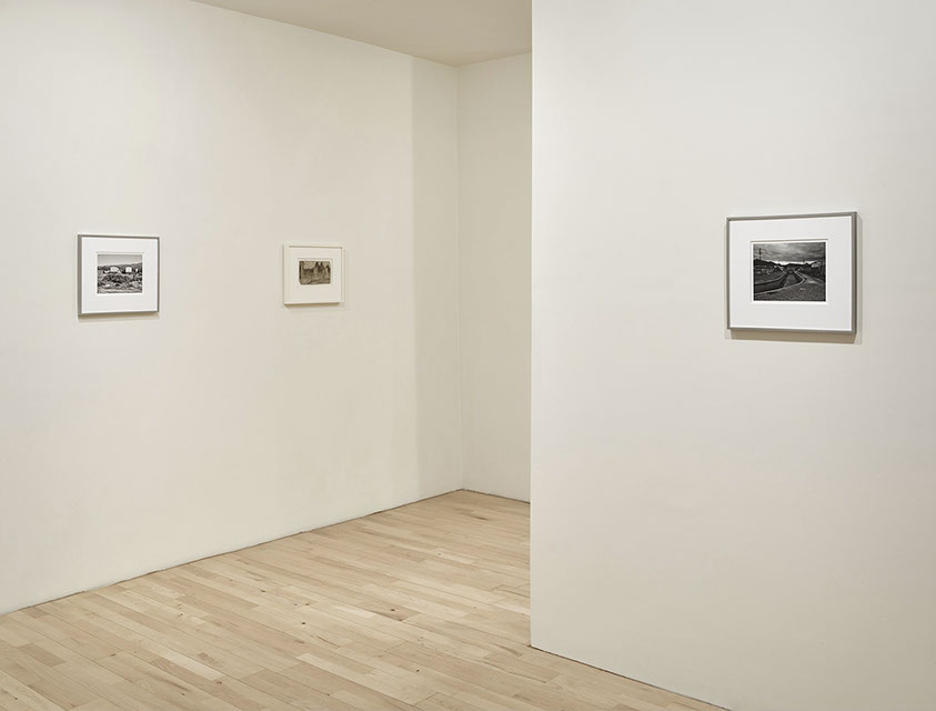 Installation view of John Riddy's exhibition with James Castle - "Of Things Placed" - at Frith Street Gallery in 2015