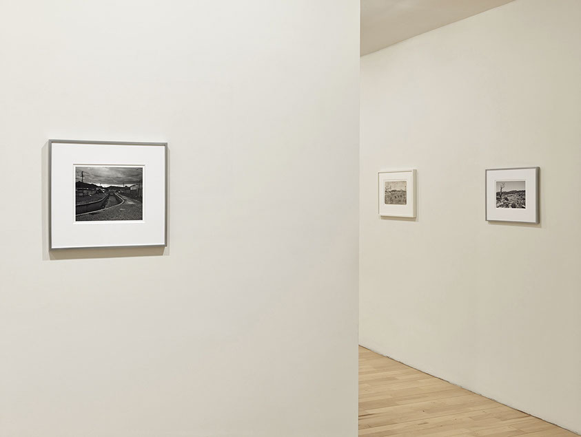 Installation view of John Riddy's exhibition with James Castle - "Of Things Placed" - at Frith Street Gallery in 2015