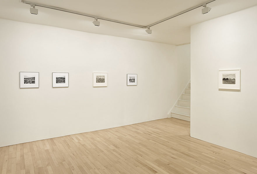 Installation view of John Riddy's exhibition with James Castle - "Of Things Placed" - at Frith Street Gallery in 2015
